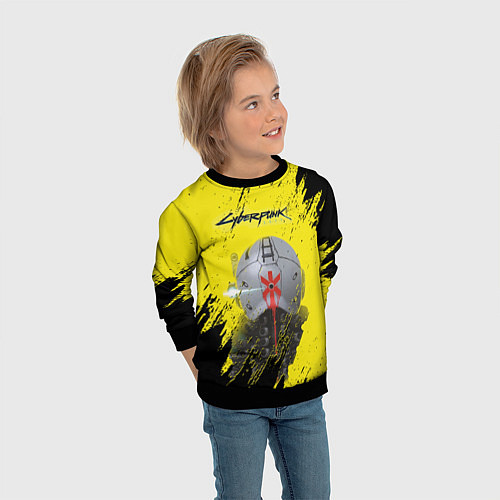 Детский свитшот Cyberpunk 2077 / 3D-Черный – фото 3