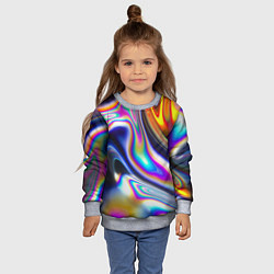 Свитшот детский Токсичный, цвет: 3D-меланж — фото 2