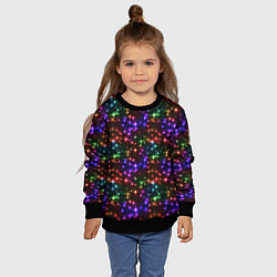 Свитшот детский Разноцветное Сияние, цвет: 3D-черный — фото 2