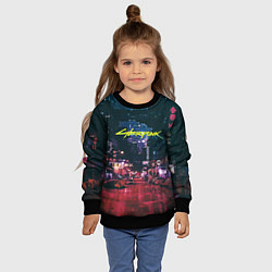 Свитшот детский Cyberpunk 2077, цвет: 3D-черный — фото 2