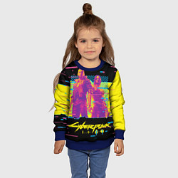 Свитшот детский Cyberpunk 2077 - Взлом системы, цвет: 3D-синий — фото 2