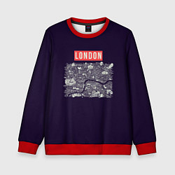 Свитшот детский LONDON, цвет: 3D-красный