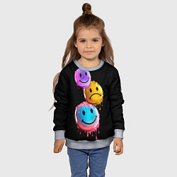 Свитшот детский Smail, цвет: 3D-меланж — фото 2