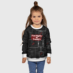 Свитшот детский Five Nights At Freddy, цвет: 3D-белый — фото 2