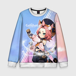 Свитшот детский Genshin Impact, цвет: 3D-белый