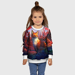 Свитшот детский Рыжая лиса, цвет: 3D-белый — фото 2