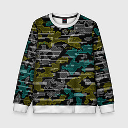 Свитшот детский Futuristic Camo, цвет: 3D-белый