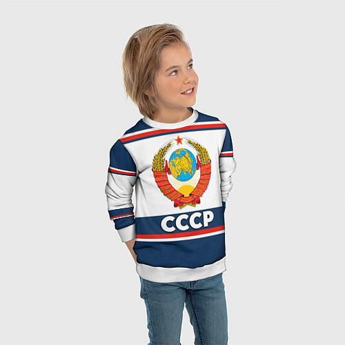 Детский свитшот СССР / 3D-Белый – фото 3