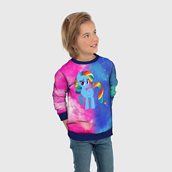 Свитшот детский Радуга Дэш, цвет: 3D-синий — фото 2