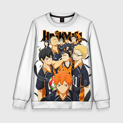 Свитшот детский ВОЛЕЙБОЛ!! HAIKYUU!!, цвет: 3D-белый