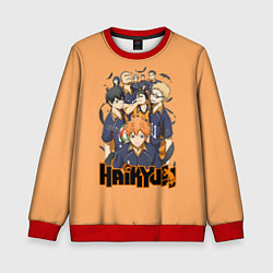 Свитшот детский Аниме Волейбол, цвет: 3D-красный