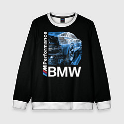 Свитшот детский BMW, цвет: 3D-белый