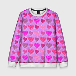 Детский свитшот Розовые сердечки