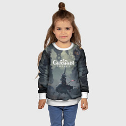 Свитшот детский Genshin impact Noelle, цвет: 3D-белый — фото 2