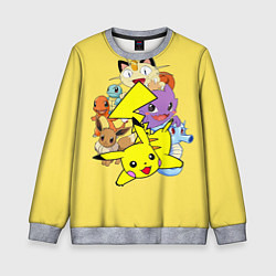 Свитшот детский Pokemon-Pikachu, цвет: 3D-меланж