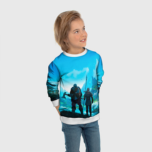 Детский свитшот Вальгала / 3D-Белый – фото 3