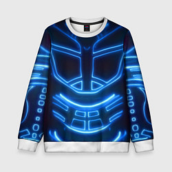 Свитшот детский Неоновая броня Neon Armor, цвет: 3D-белый