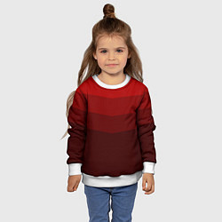Свитшот детский Красный Градиент, цвет: 3D-белый — фото 2