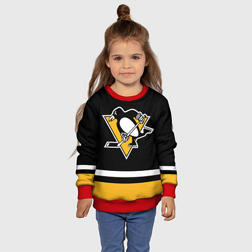 Детский свитшот Питтсбург Пингвинз Форма1 / 3D-Красный – фото 4