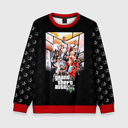 Свитшот детский Grand Theft Auto five, цвет: 3D-красный