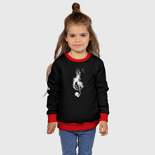 Детский свитшот Ключ из дыма / 3D-Красный – фото 4