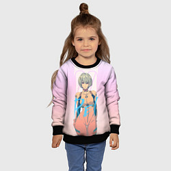 Свитшот детский Rei Ayanami, цвет: 3D-черный — фото 2