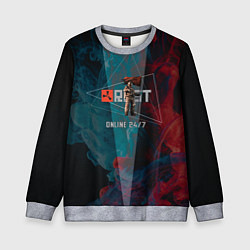 Свитшот детский RUST ALWAYS ONLINE РАСТ, цвет: 3D-меланж
