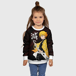 Свитшот детский КЛИНОК РАССЕКАЮЩИЙ ДЕМОНОВ, цвет: 3D-белый — фото 2
