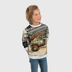 Свитшот детский LAND ROVER, цвет: 3D-белый — фото 2