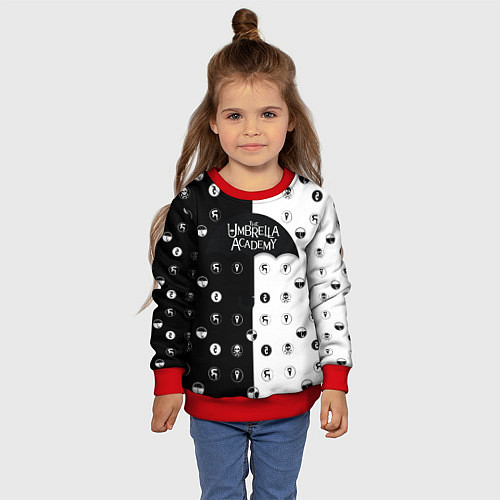 Детский свитшот Umbrella Academy / 3D-Красный – фото 4