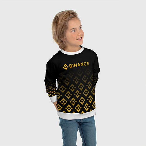 Детский свитшот BINANCE БИНАНС БИРЖА / 3D-Белый – фото 3