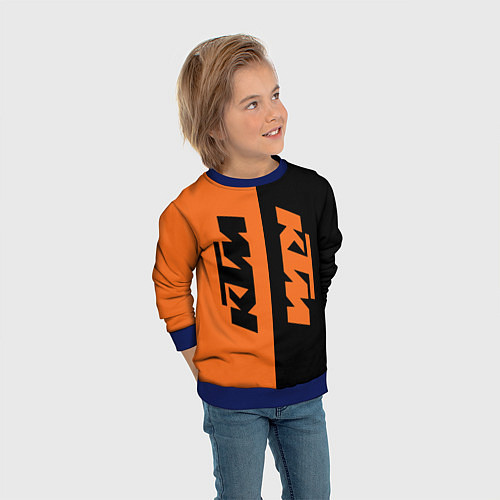 Детский свитшот KTM КТМ Z / 3D-Синий – фото 3