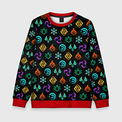 Детский свитшот GENSHIN IMPACT ЭМБЛЕМЫ