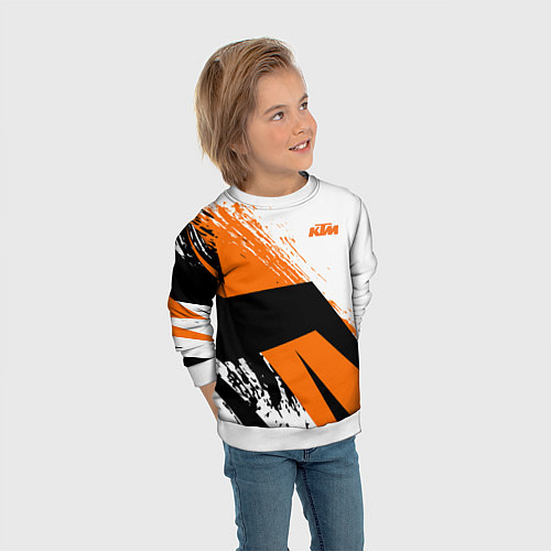 Детский свитшот KTM КТМ Z / 3D-Белый – фото 3