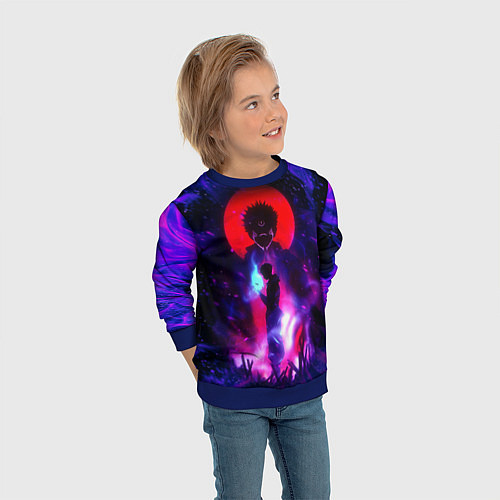 Детский свитшот МАГИЧЕСКАЯ БИТВА SUKUNA / 3D-Синий – фото 3
