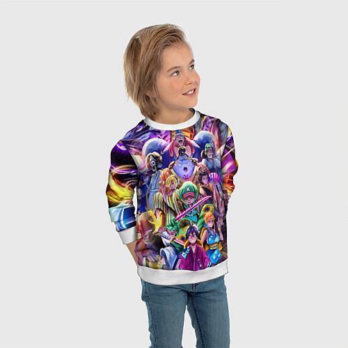 Детский свитшот ONE PIECE ВАН ПИС ПЕРСОНАЖИ / 3D-Белый – фото 3