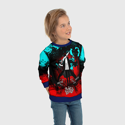 Детский свитшот SOLO LEVELING МАНХВА / 3D-Синий – фото 3