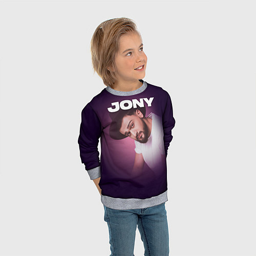 Детский свитшот Jony френдзона / 3D-Меланж – фото 3
