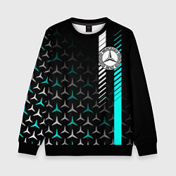 Свитшот детский МЕРСЕДЕС AQUA BLACK GRADIENT, цвет: 3D-черный