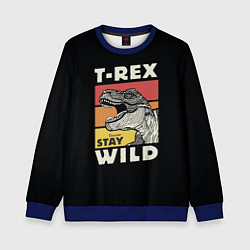 Свитшот детский T-rex Wild, цвет: 3D-синий