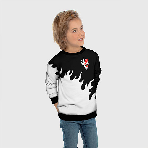 Детский свитшот BLEACH FIRE БЛИЧ ОГОНЬ / 3D-Черный – фото 3