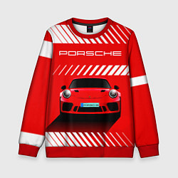 Свитшот детский PORSCHE ПОРШЕ RED STYLE, цвет: 3D-красный