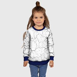 Свитшот детский Трещины, цвет: 3D-синий — фото 2