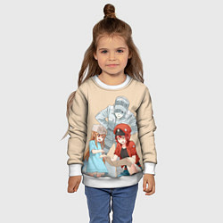 Свитшот детский Клетки за работой, цвет: 3D-белый — фото 2