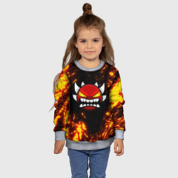 Свитшот детский Geometry Dash: Demon Z, цвет: 3D-меланж — фото 2