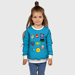 Свитшот детский Geometry Dash: Icons, цвет: 3D-белый — фото 2