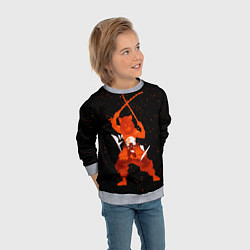 Свитшот детский Иноске Хашибира Kimetsu no Yaiba, цвет: 3D-меланж — фото 2