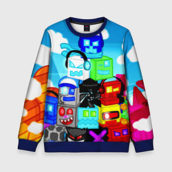 Свитшот детский Geometry Dash, цвет: 3D-синий