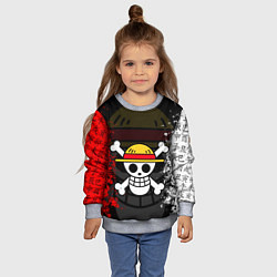 Свитшот детский ONE PIECE ВАН ПИС ЧЕРЕП, цвет: 3D-меланж — фото 2
