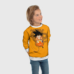 Свитшот детский Kid Goku, цвет: 3D-белый — фото 2